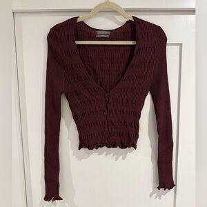 Urban Outfitters Brown Button Down Top